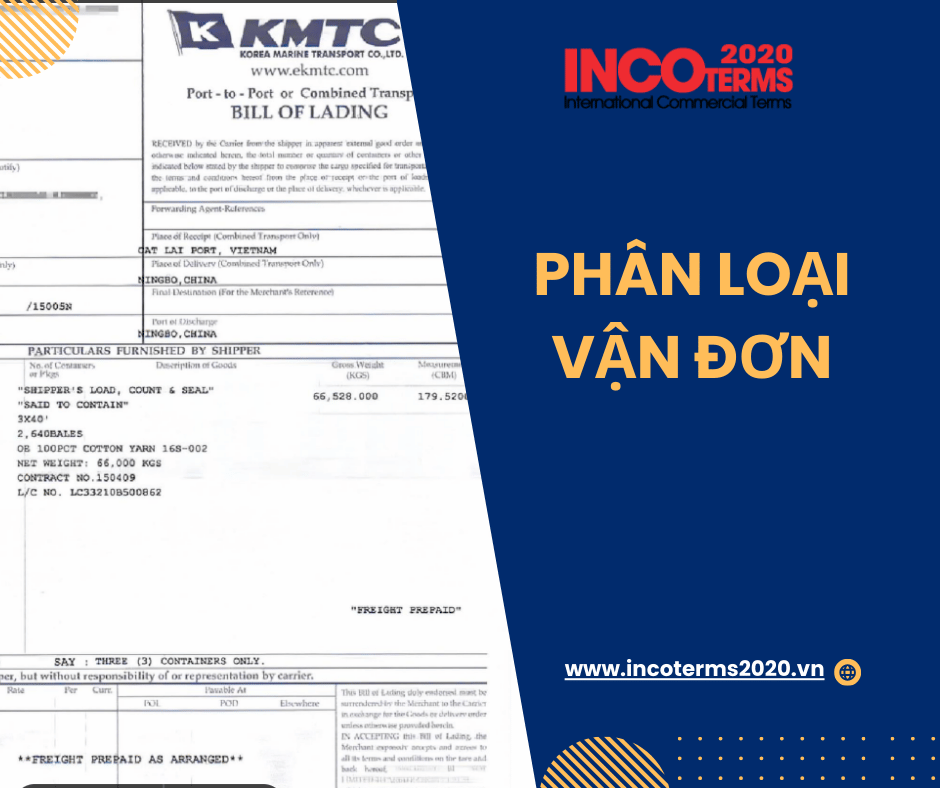 Phân loại vận đơn